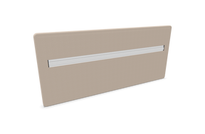 Bordskærm med forsænket liste i hvid ScreenIT A40