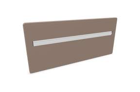 Bordskærm med forsænket liste i hvid ScreenIT A40