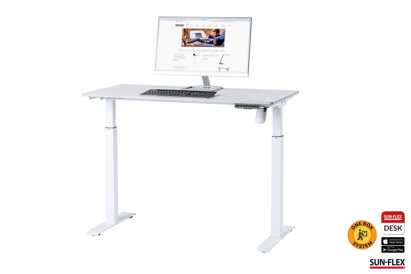 120x60cm Komplet Sænkbart Kompakt Skrivebord Hjemmekontor - Sort
