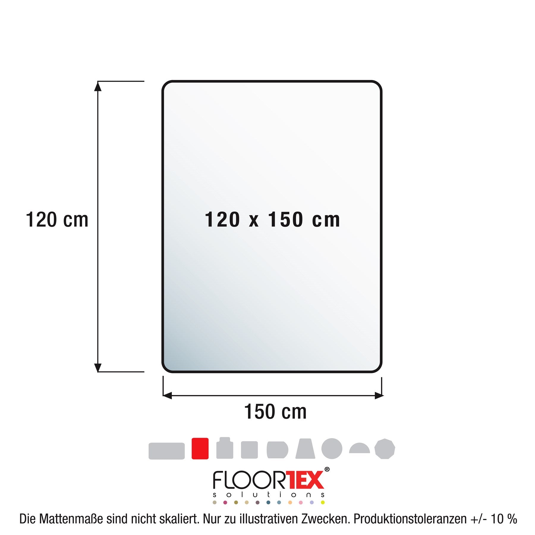 Gulvbeskyttelse til hårde gulve - 120x150cm | Floortex