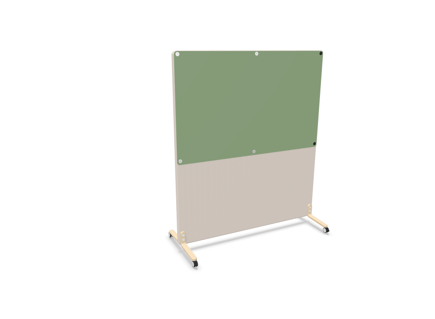 Gulvskærm med whiteboard på hjul 2 størrelser | Skitse