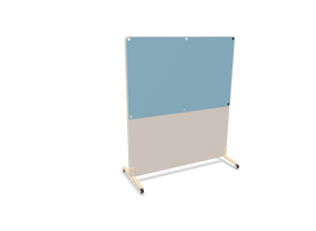 Gulvskærm med whiteboard på hjul 2 størrelser | Skitse